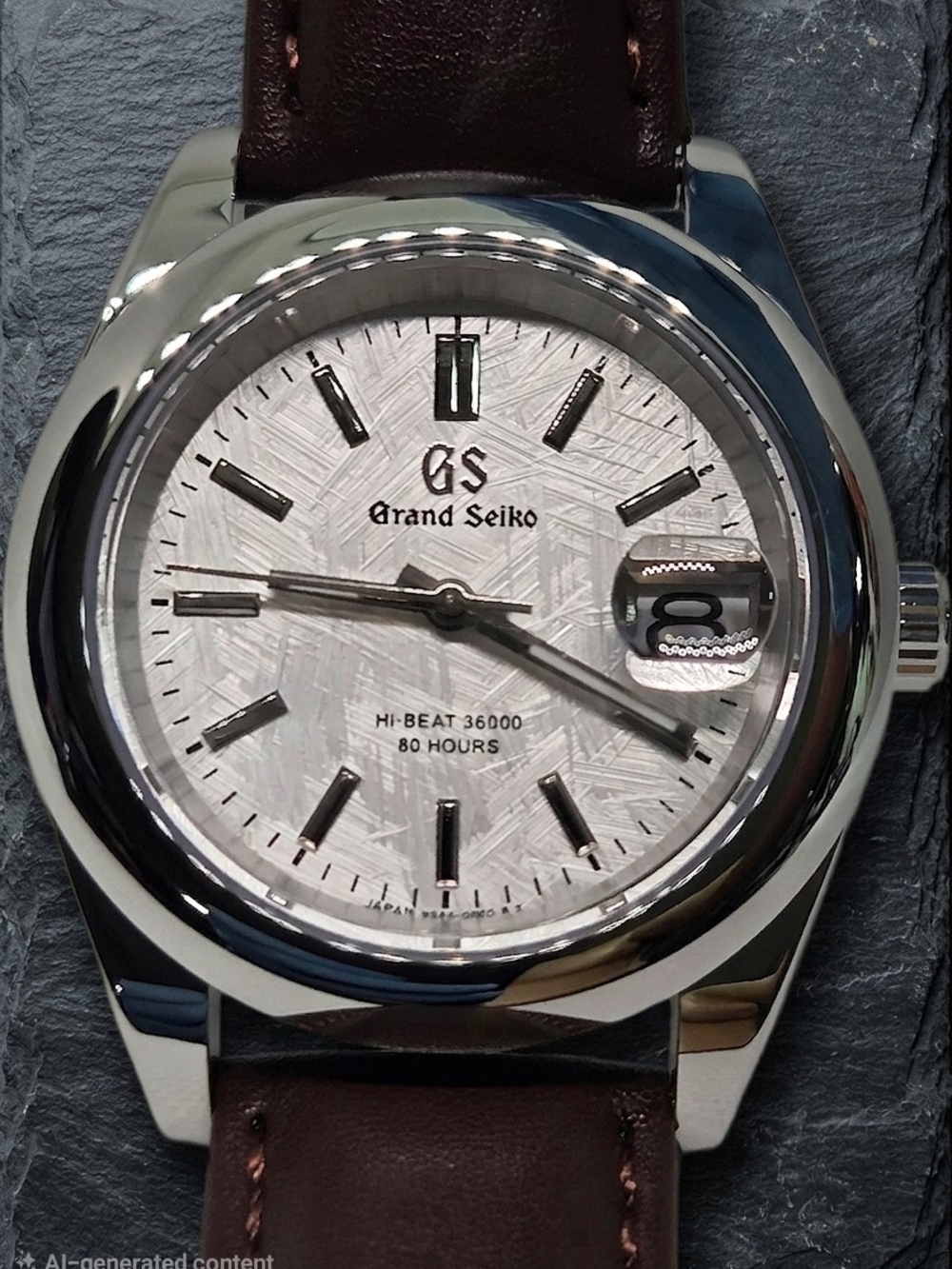 Custom 39mm Automatic Grand Seiko Mod Watch NH35 White Snowflake Dial